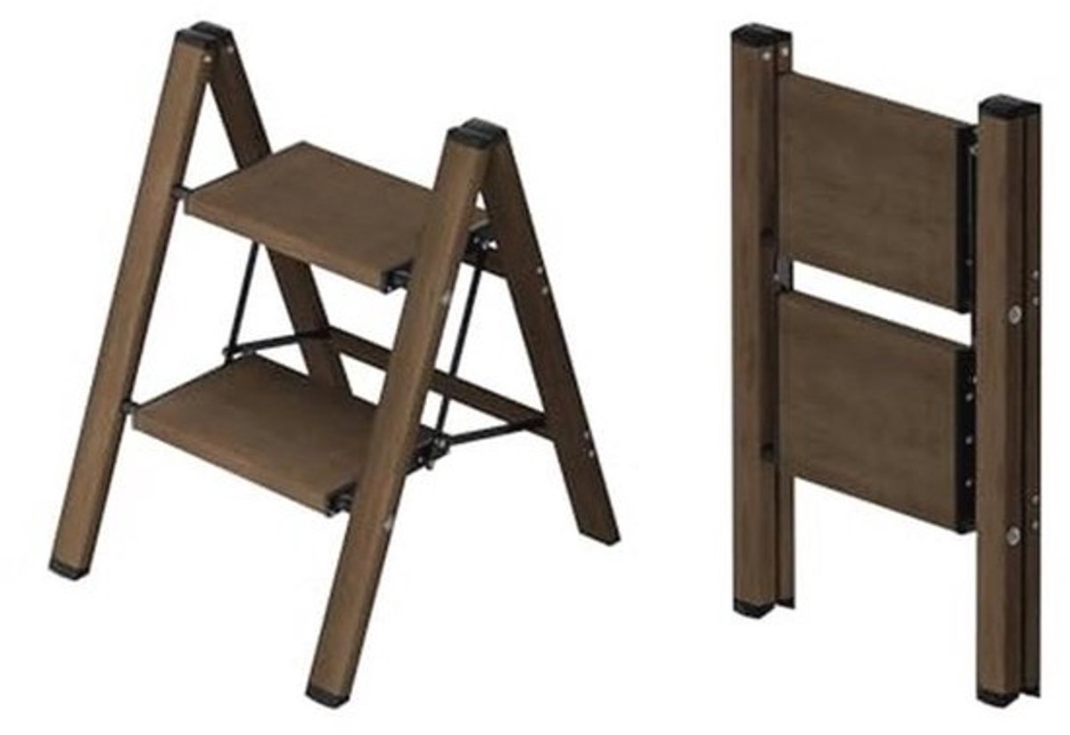 Lichtgewicht vouwladder - 2 treden - Stevige stapladder - aluminium - voor huishoudelijk gebruik