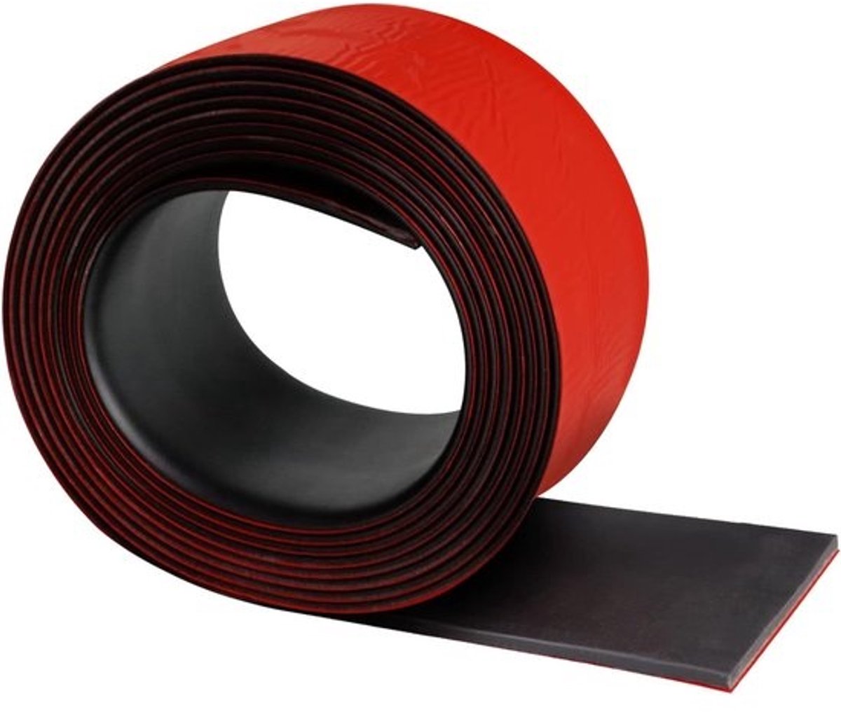 Zelfklevende rubberen strips voor vloerbedekking en trillingsbescherming - 75mm x 1.5mm x 6m