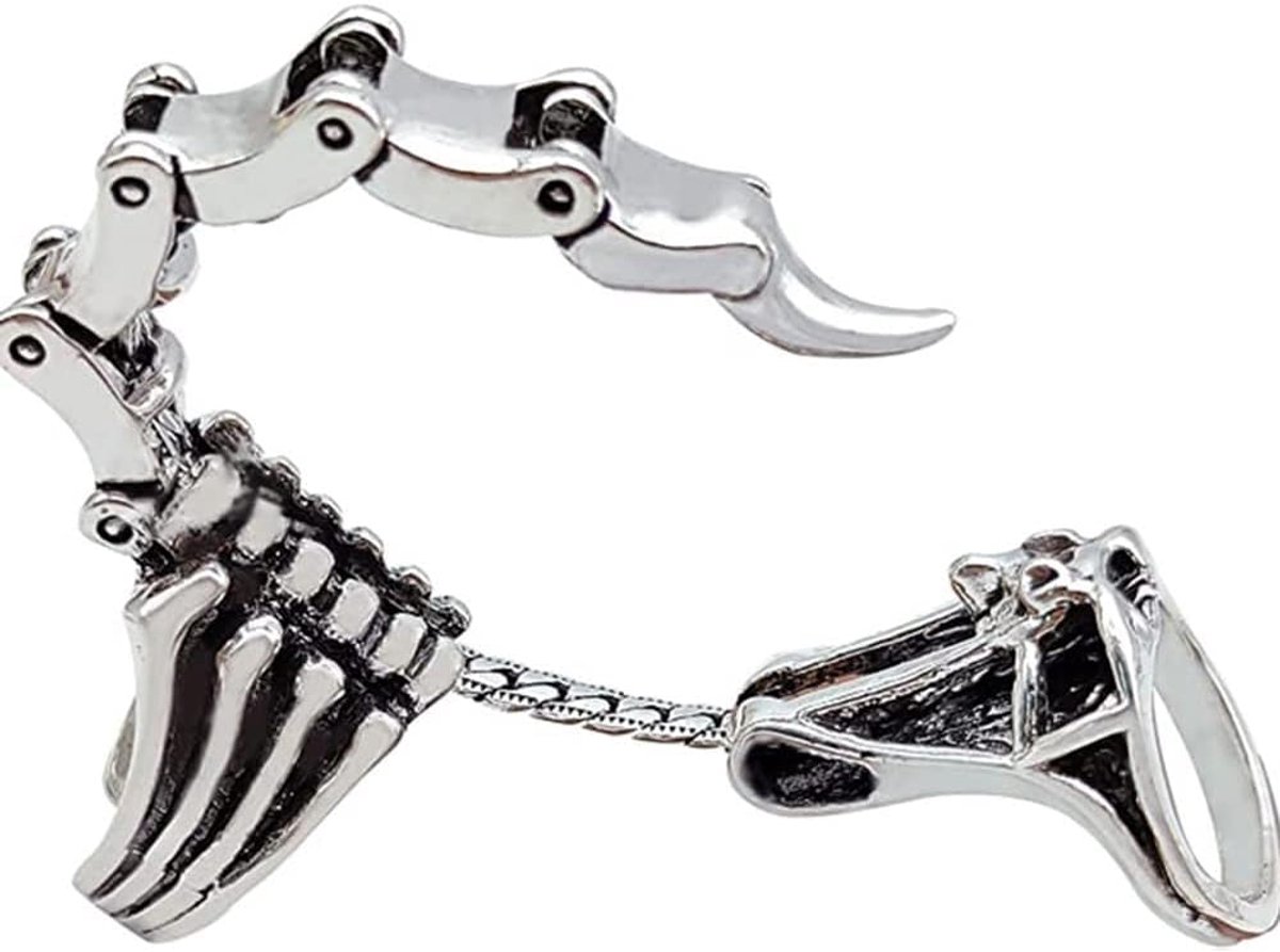 Ring vingerring enkelgewricht verstelbare open ring volledige vinger Halloween cosplay ringen schorpioen staart ring
