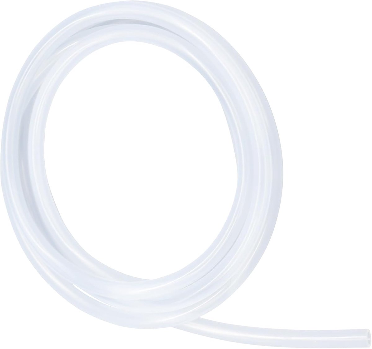 Slang, 3 mm x 7 mm (binnendiameter x buitendiameter), 5 meter lang, geschikt voor contact met levensmiddelen, flexibel, transparant, water- en luchtslangen, voor pompoverdracht
