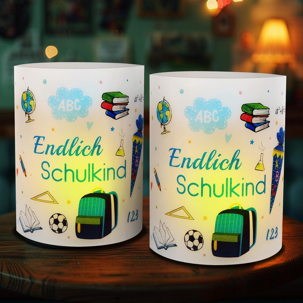 12 Windlichten Decoratie Eerste Schooldag Jongen