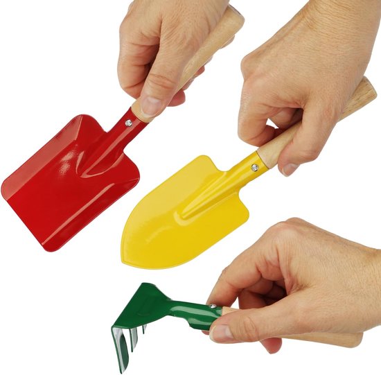 Dailygoods- Tuingereedschapset Mini - Plantgereedschap met Handschepje/Troffel/Hark - Compact voor Balkon/Terras - Tuinhulpmiddelen - 6 Stuks - Planttools van Dailygoods — afbeelding 2