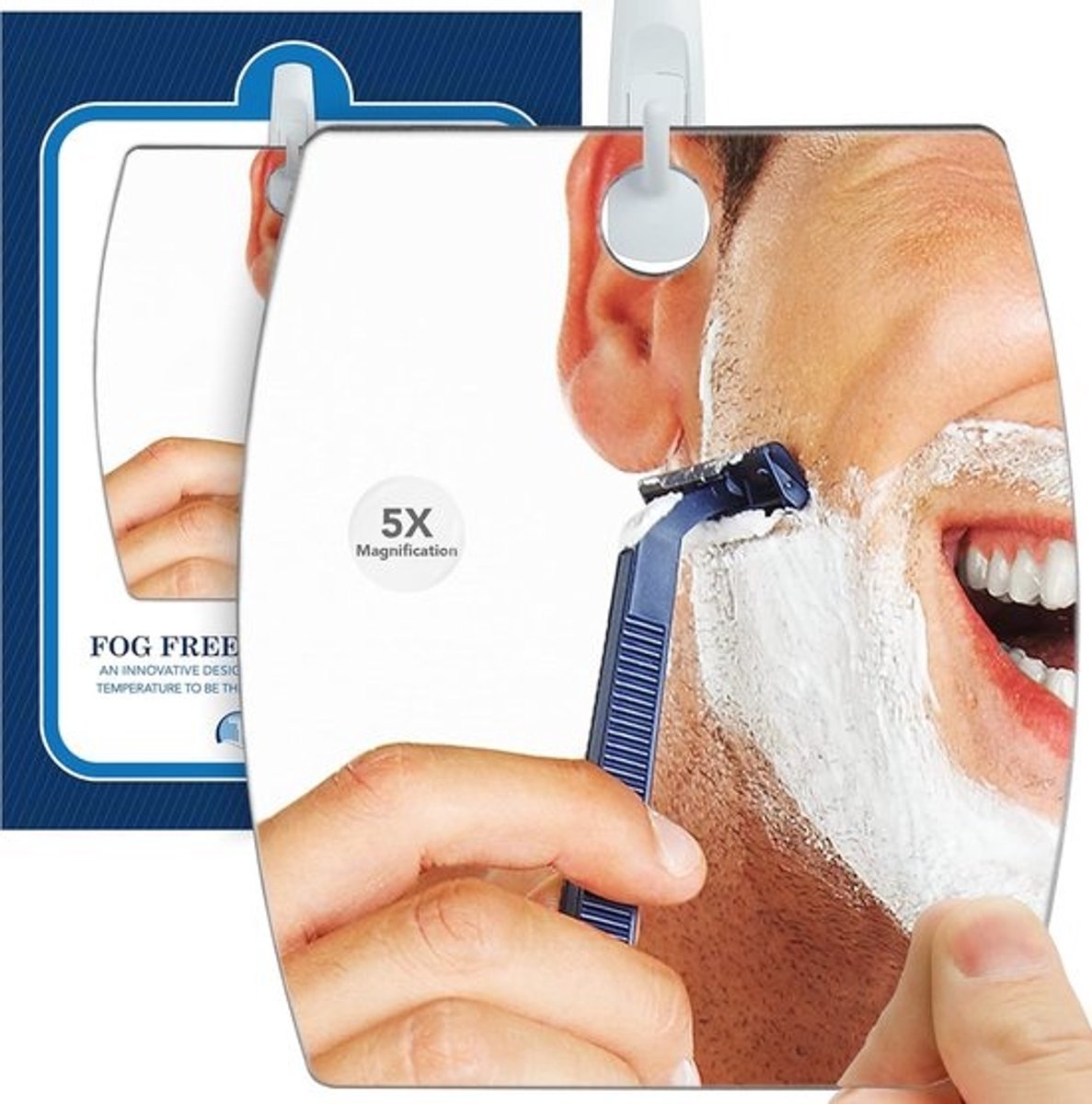 5x Vergrotende Make-Up Spiegel - Condensvrije Badkamerspiegel - Handspiegel voor Scheren en Make-Up - Reis- en Sportaccessoire