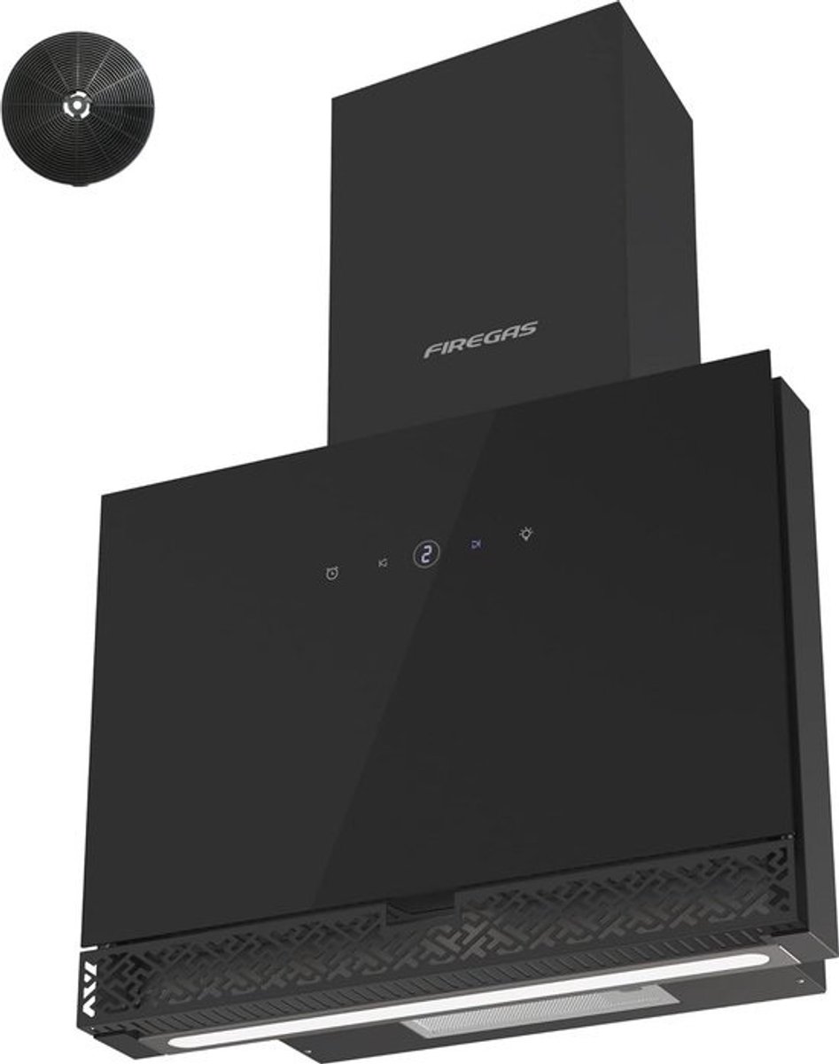 Afzuigkap 60 cm met 510 m³/h luchthoeveelheid, stille motor en touchscreenbediening