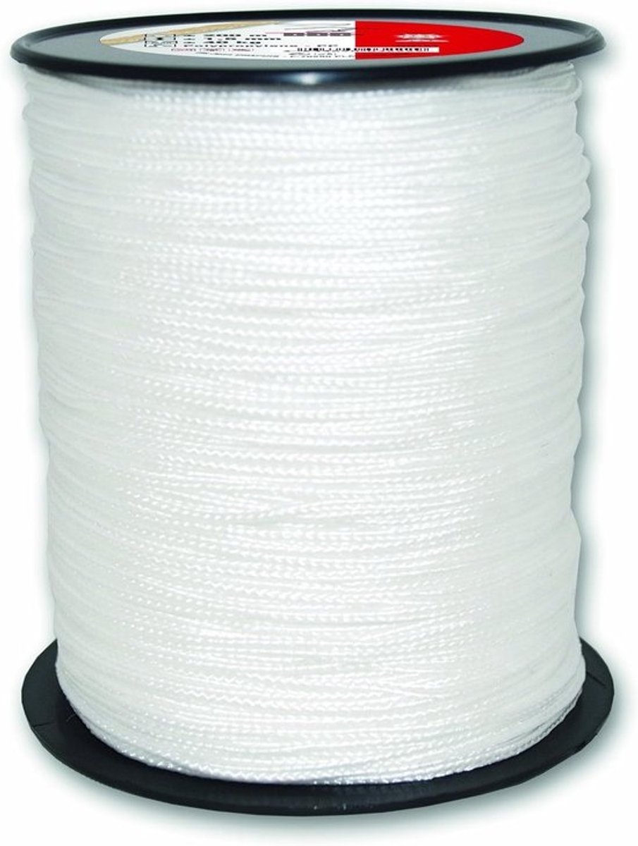 Gevlochten touw - Polypropyleenkoord - Voor kamperen en tuinieren - Hoge treksterkte - 25 mm - 150 m - Wit