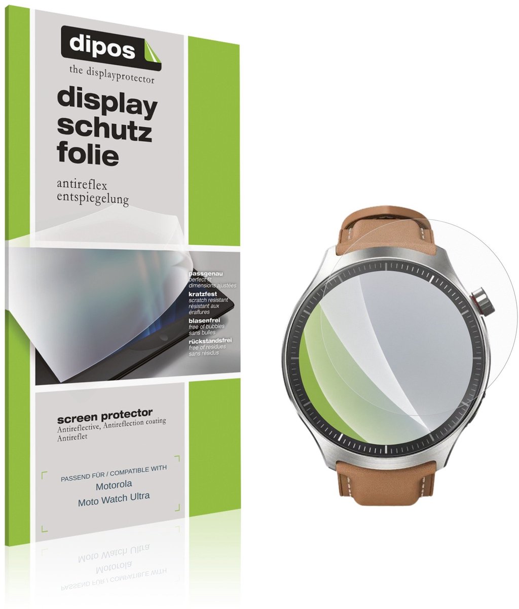 dipos – 6x Matte Beschermfolie geschikt voor Motorola Moto Watch Ultra | Krasbestendige & antireflecterende Screenprotector Ultra-Thin