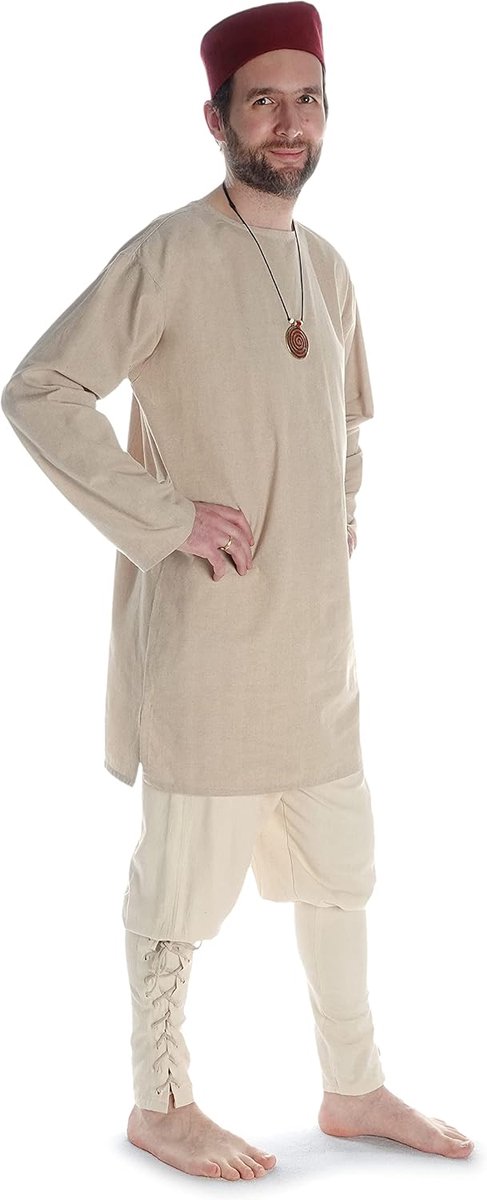 Vikingbroek voor heren, piratenbroek, middeleeuwse broek, S-XXXL, katoen