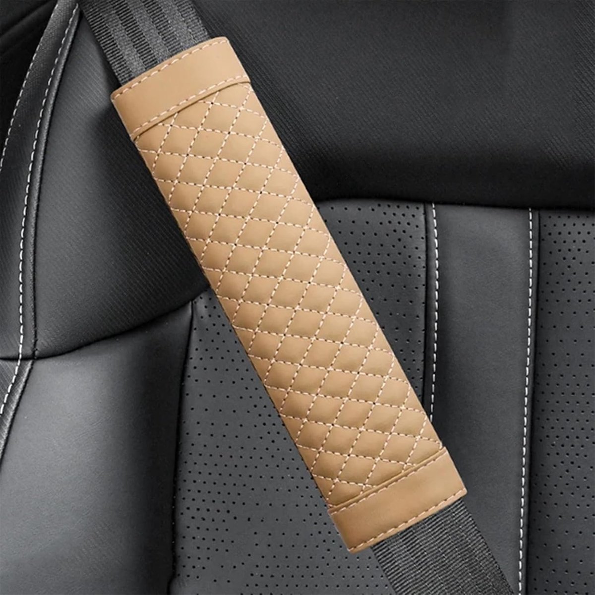 2 stuks autoveiligheidsgordel, schouderkussens voor DS 3 / DS 3 Crossback / DS 4 / DS 5 / DS 7 / DS 7 Crossback / DS 9, comfortabele zitgordel, bekleding, beschermt hals, schouders