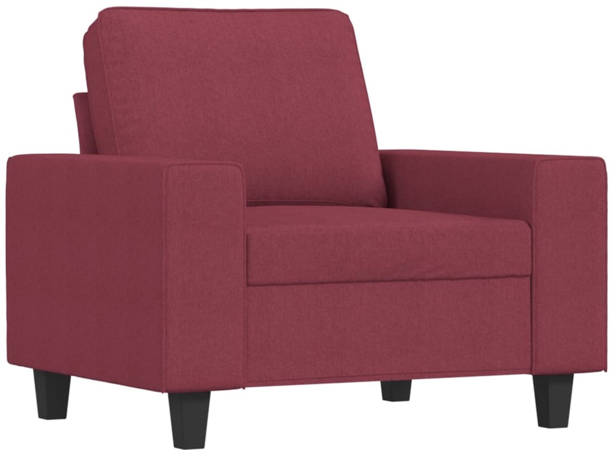 vidaXL Fauteuil - 60 - cm - stof - wijnrood