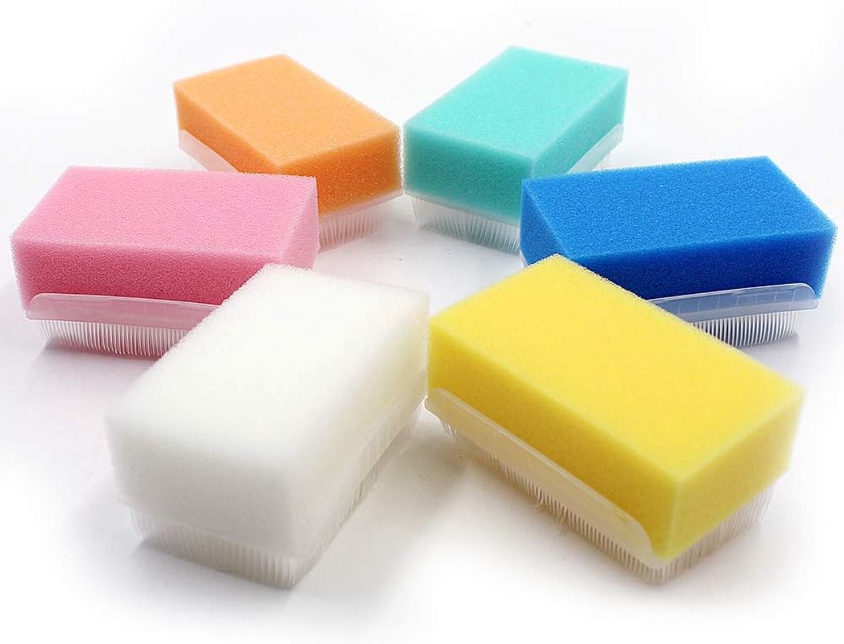 Brush - Herbruikbare Baby Bath Scrubber 6 Pack.