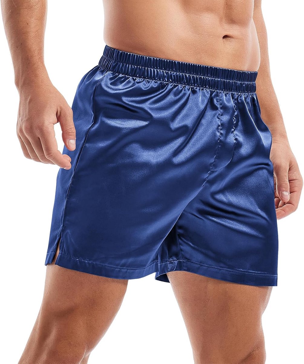 Coulee Satijnen slaapshorts heren nachtkleding boxershorts