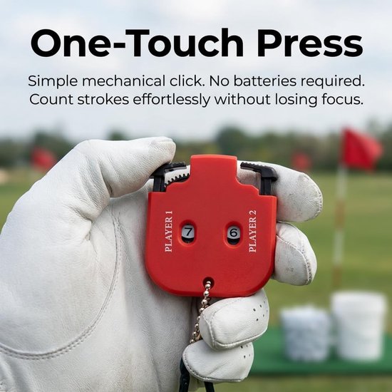 Golf Score Counter - Set van 2 vierkante tellers - Blauw en rood - Handig voor 2 spelers - ShopVlot van GOLF — afbeelding 3