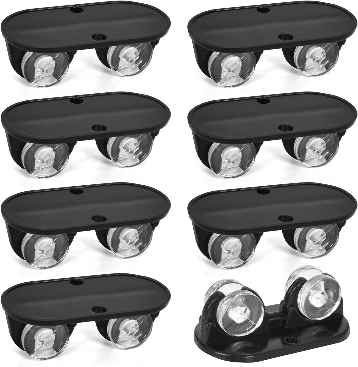 Meubels wieltjes 8 stuks - mini plastic wieltjes - krasbestendig - eenvoudig te installeren - ShopVlot