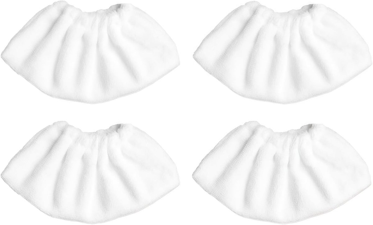 Microfibre Cover Set van 4 Stuks voor Stoomreinigers, Inclusief Handgereedschap en Katoenen Tussenlagen, Geschikt voor Diverse Stoomreinigers