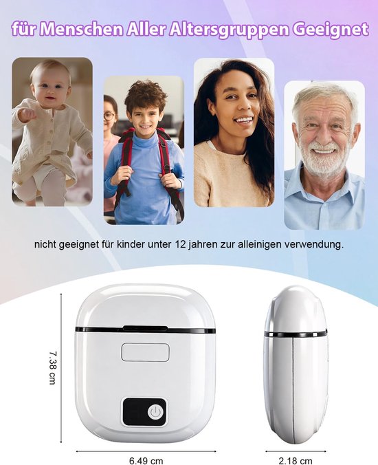 2-in-1 elektrische nagelschaar voor harde/dikke tenen/vingernagels, met veilige trimmen en polijstfunctie en ledlicht, elektrische nagelvijl voor baby's, kinderen — afbeelding 5