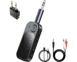 Bluetooth-ontvanger 5.4, bluetooth Sans Fil 2-in-1, ondersteunt 2 AirPods/hoofdtelefoons, audio-recepteur voor tv, thuisstereo, casque, huidparleurs, draagbaar, auteur