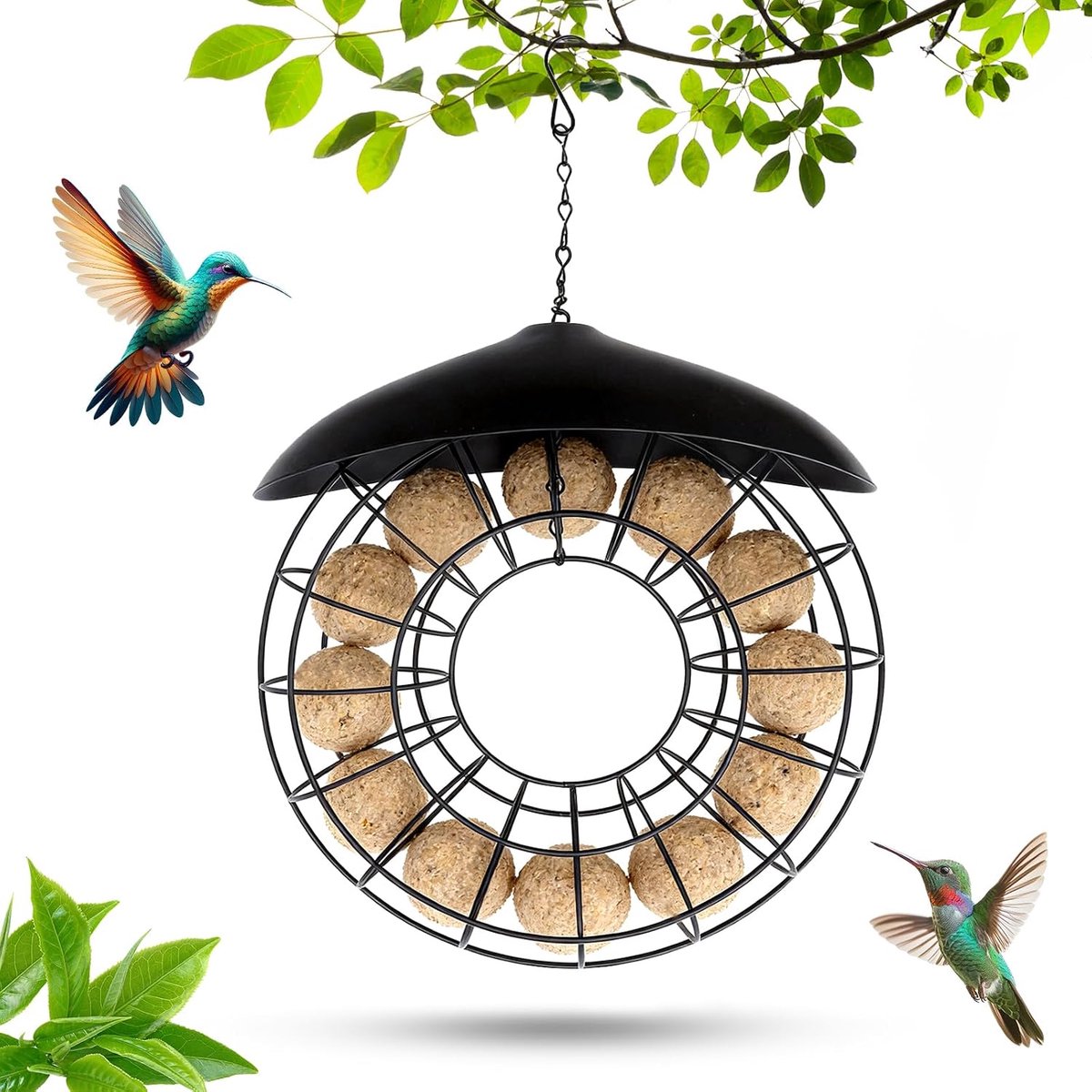 Mezenbollhouder, vogelvoederdispenser, voederdispenser, vogels, mezenbollhouder om op te hangen, voederstation voor vogels, vogelvoederhuis om op te hangen, voederstations voor wilde vogels