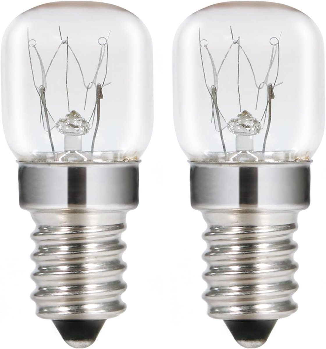 Ovenlamp, 15 W, 230 V, SES E14 dimbare zoutlamp, magnetronlamp tot 250 graden, verpakking van 2 stuks