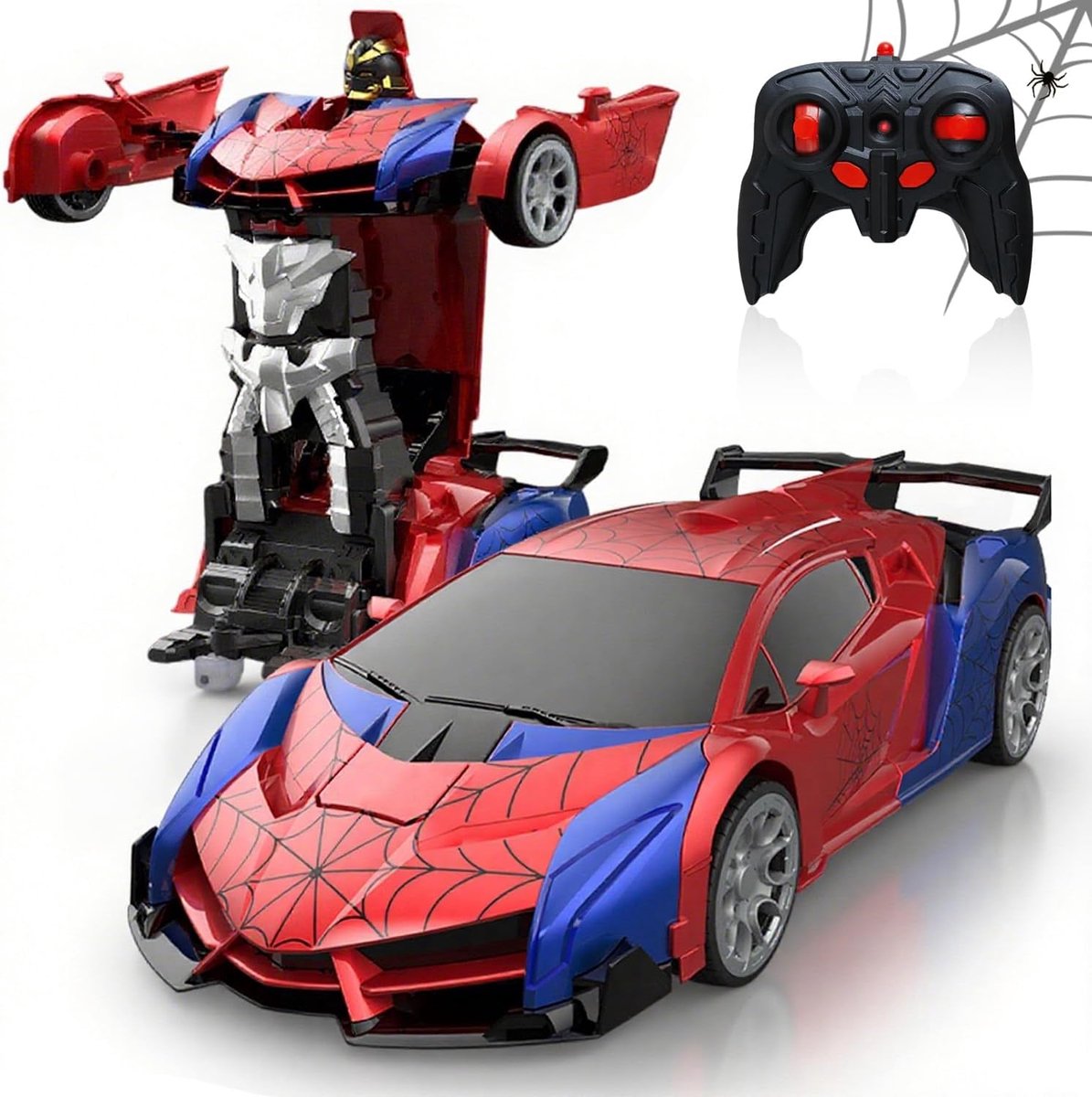 Afstand bestuurde auto RC Transform speelgoed 5 6 7 8 9 jaar jongens meisjes 2,4G 360° rotatie 2-in-1 robot & afstandsbediening auto met afstandsbediening kinderen