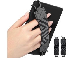 Veiligheidshandriem voor eReaders en Fire-tablets - Set van 2 stuks - Zwart, lichtgewicht en veelzijdig, geschikt voor 6-8 inch Kindle, Kobo, Voyager, Lenovo en Sony