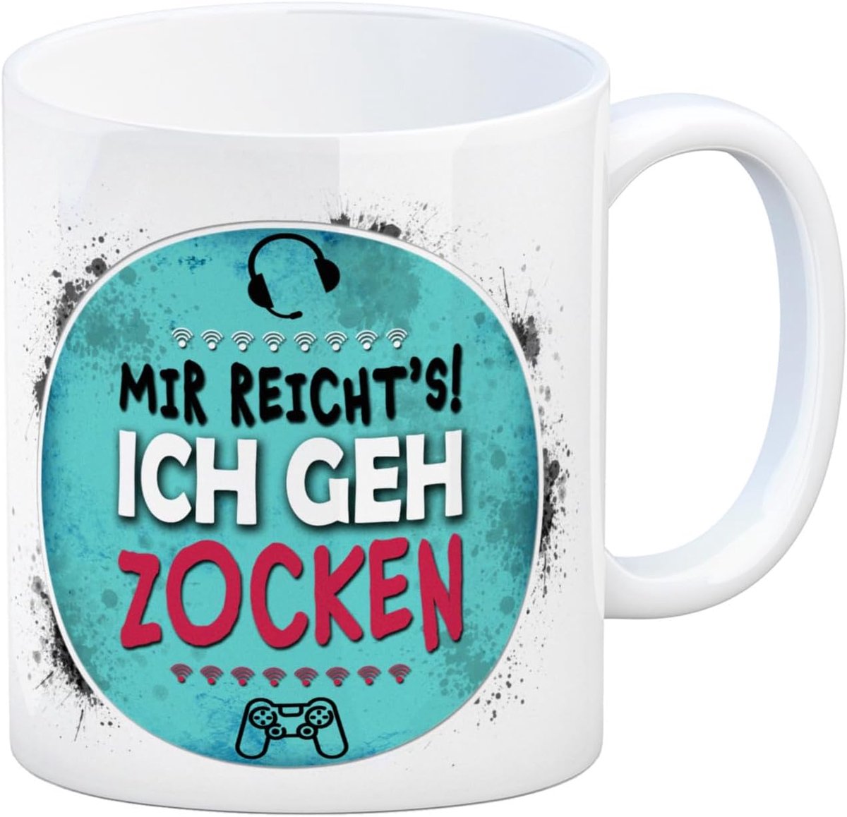 Trendaffe - Koffiemok met spreuk: Mir reicht's! Ich GEH gamen