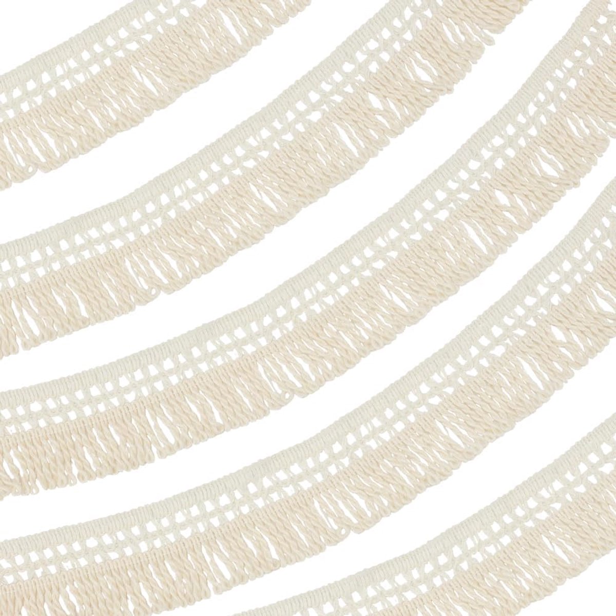 9,14 m 55 mm beige brede bullion franjes kwastjes geweven gedraaide stof kant franjes polyester geknoopt lint macramé voor naaien kleding kussens gordijnen lampen DIY-knutselbenodigdheden