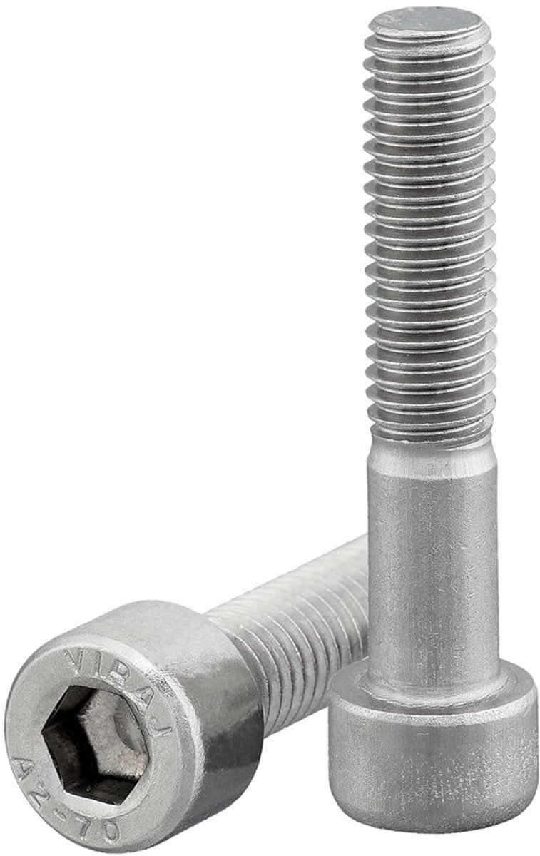 Cilinderschroeven - Binnenzeskantschroeven - Voor machinebouw - bevestiging - Roestvrij staal A2 - M5 x 14 mm - 50 stuks