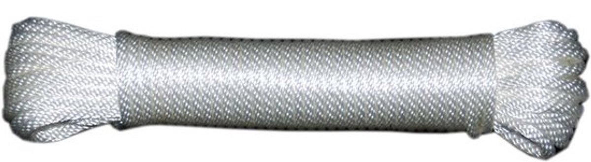 Nylon touw - Gevlochten koord - Universeel gebruik - Stevig en UV-bestendig - 3/16 inch 100 voet - Rood
