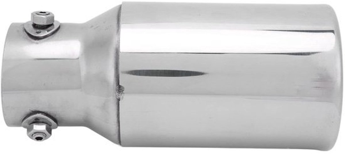 Dailygoods- RVS-uitlaatpijp - 60 mm auto-uitlaattip - Universeel, 89 mm - Glanzend gepolijst - Duurzaam - Roestvrij staal - Uitlaattip