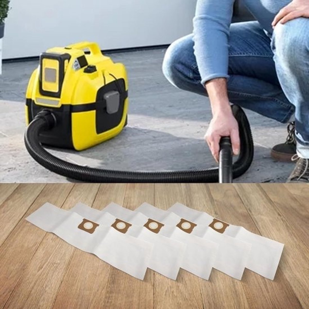 Stofzakken - Reservezakken - Voor stofzuigers - Efficiënte filtratie - 5 stuks - Grijs
