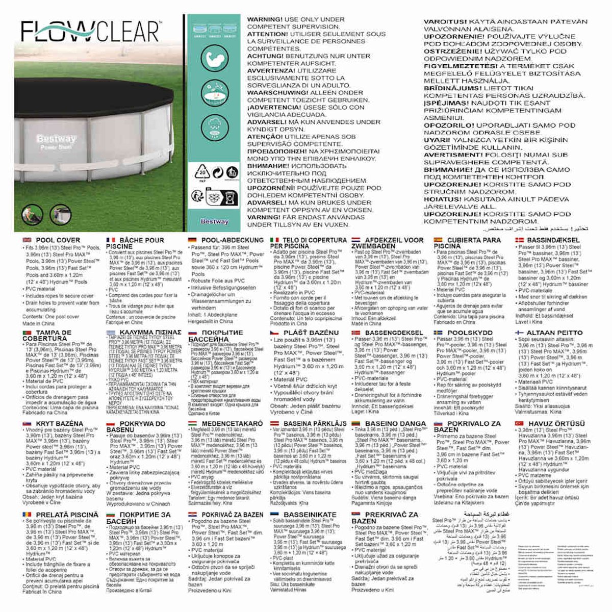 Bestway Flowclear Pool Cover 396 cm