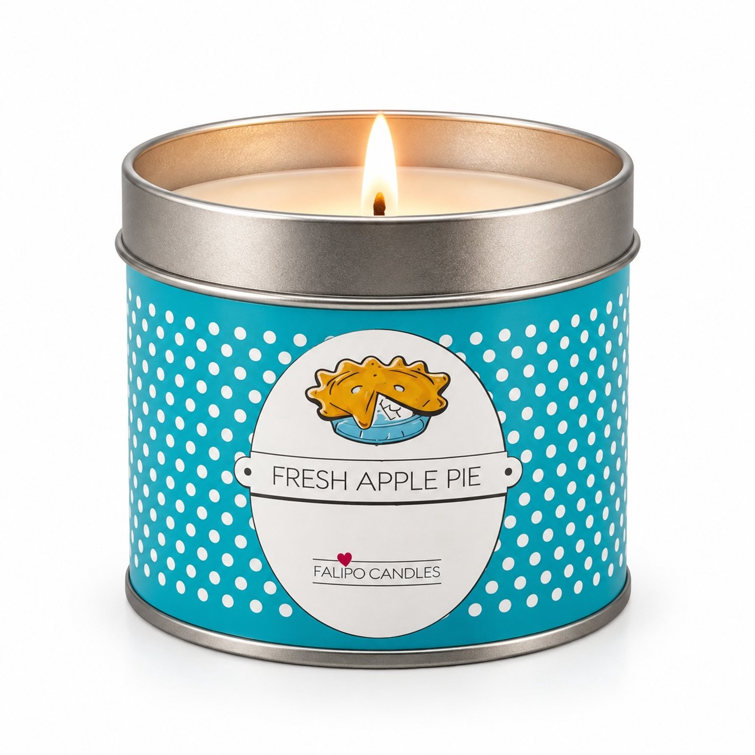Falipo Candles Geurkaars fresh apple pie groot (200ml) groen