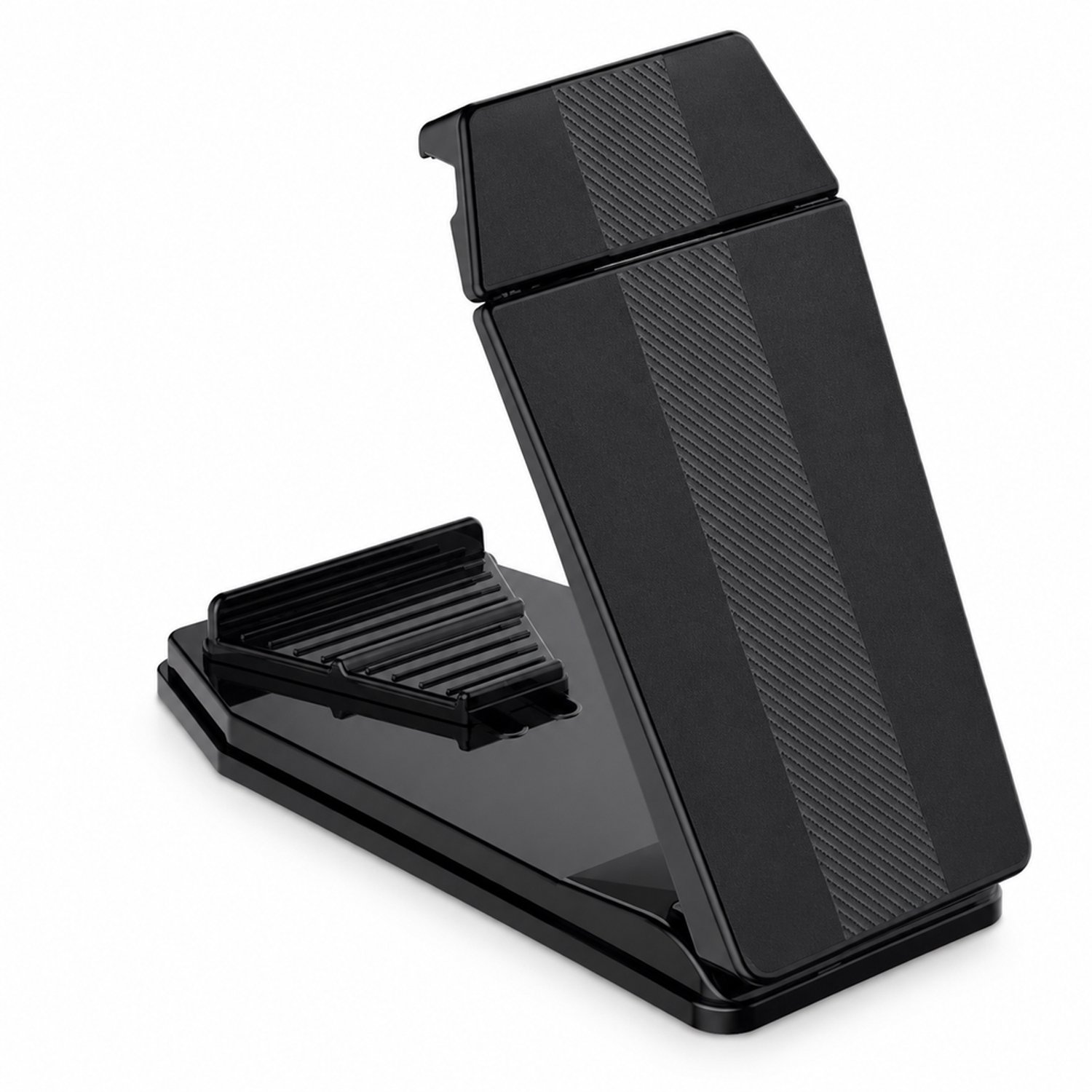 Telefoonhouders auto: HS290 dashboardhouder voor telefoon en tablet, zwart met retrotextuur