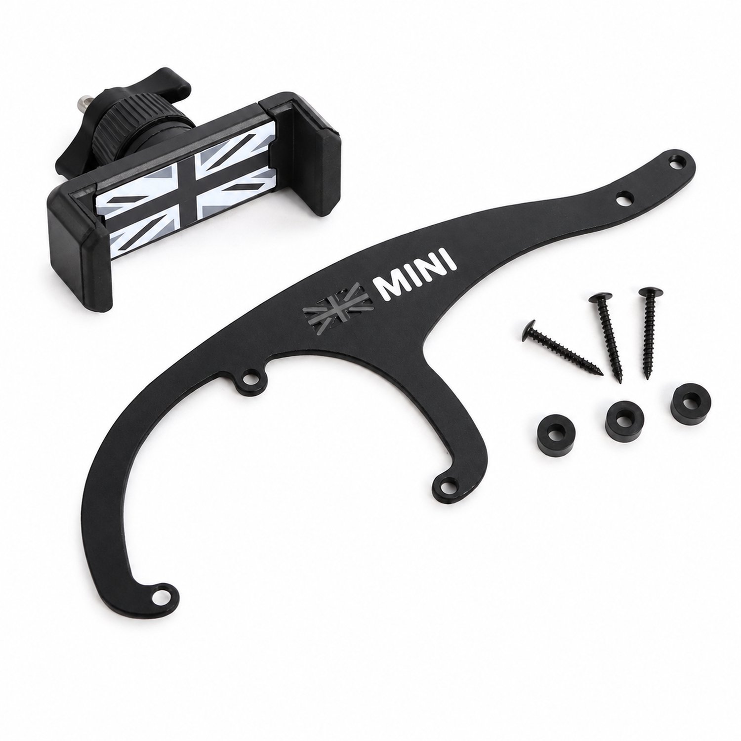 Telefoonhouders auto voor R55 R56 en R57 telefoonhouder voor het instrumentenpaneel met gebogen montagebeugel