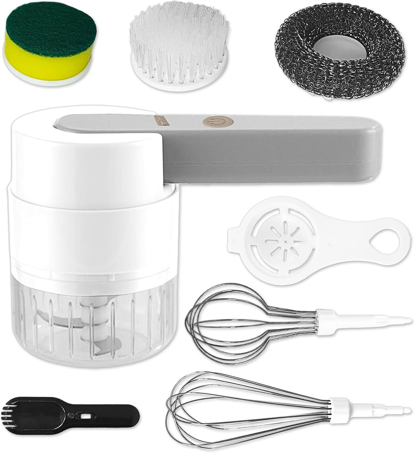 Pureerstaaf 6-in-1 set - roestvrij staal - multifunctionele mixer - ideaal voor babyvoeding - ServiceTopper