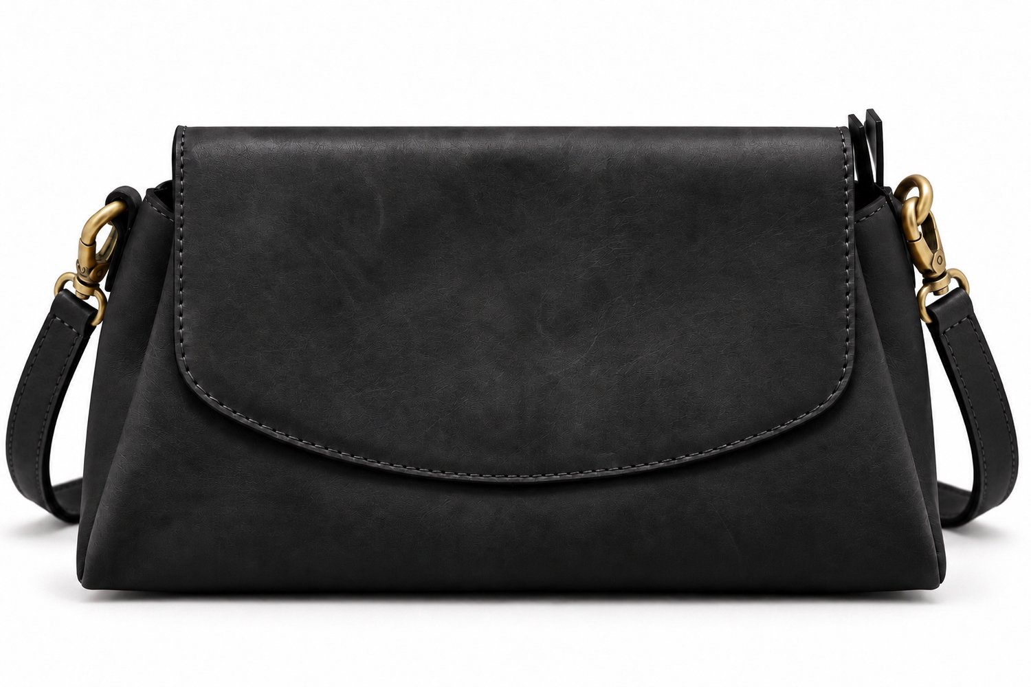 Bag2Bag Leren Compact Stijlvol en Ruim Schoudertasje Inari Black