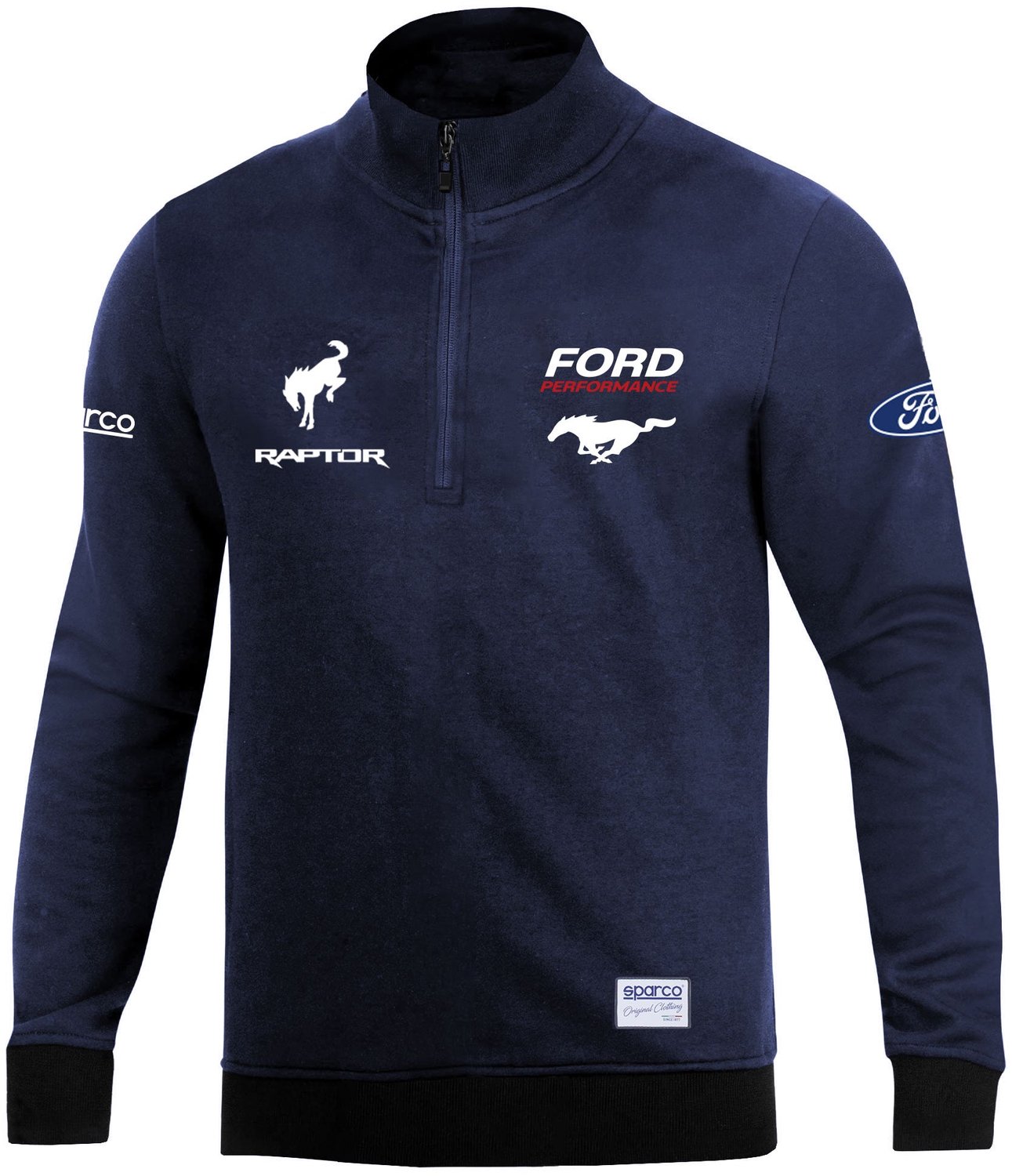 Sparco Ford Performance Half Zip Sweater - Marineblauw - Maat XS
