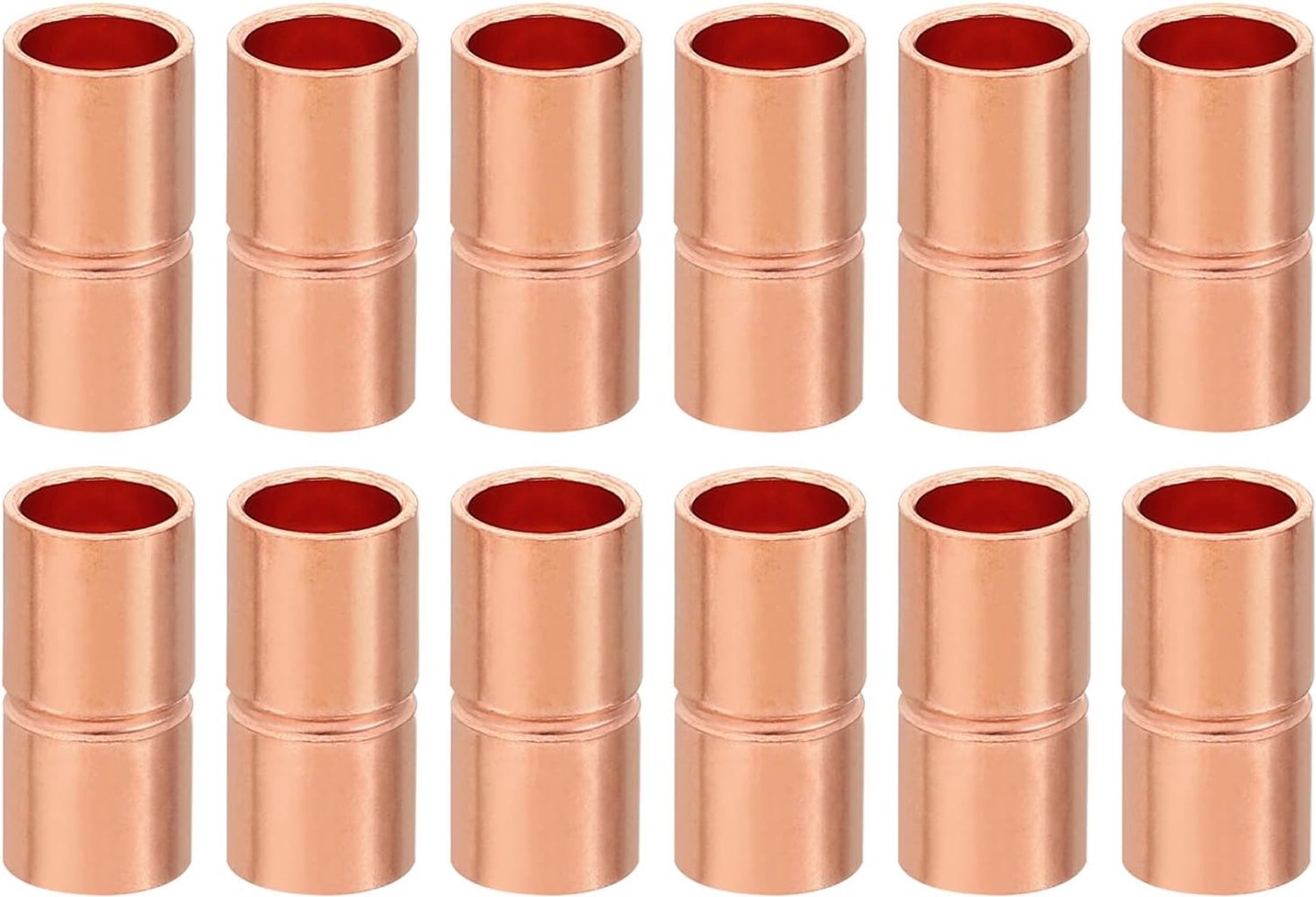 Koppeling fitting 1/4 Inch ID - koper - 12 stuks - voor HVAC en sanitair - ServiceTopper