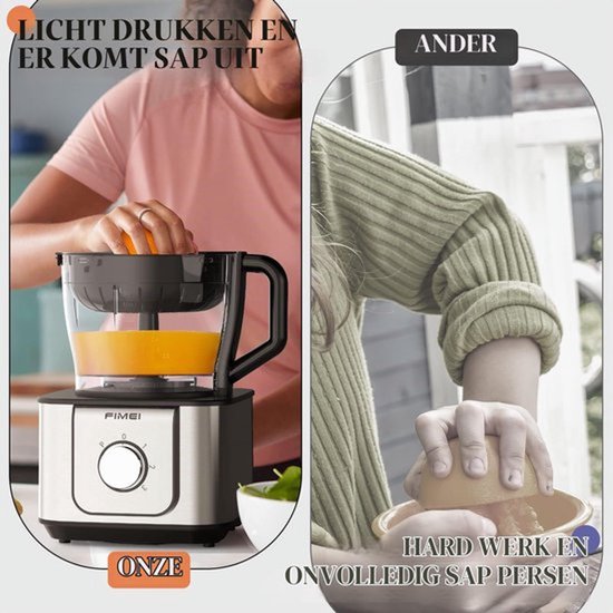 Multifunctionele keukenmachine, 1100 W, 3 snelheden en pulsfunctie — afbeelding 4