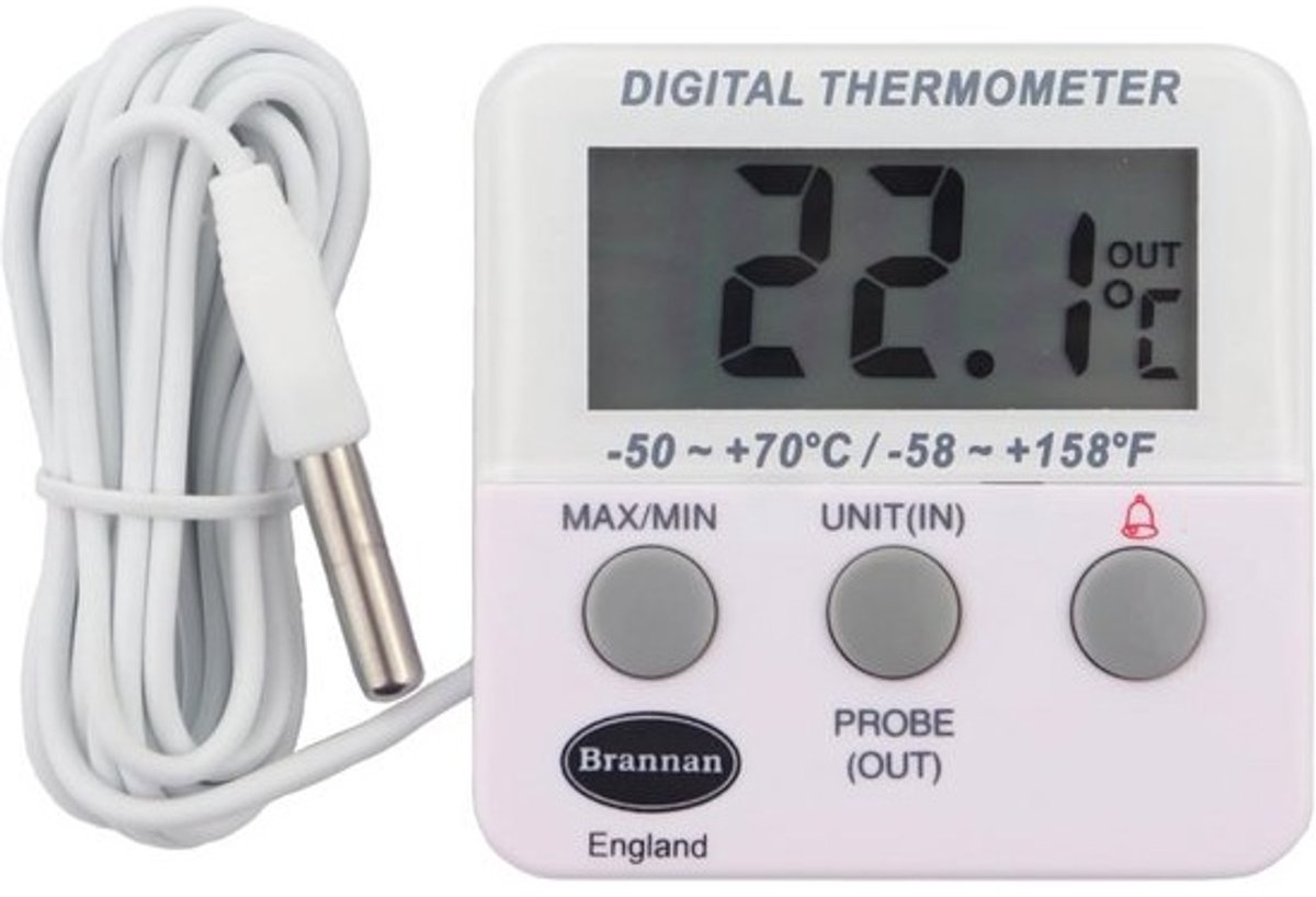 Digitale koelkast- en vriezerthermometer met alarm