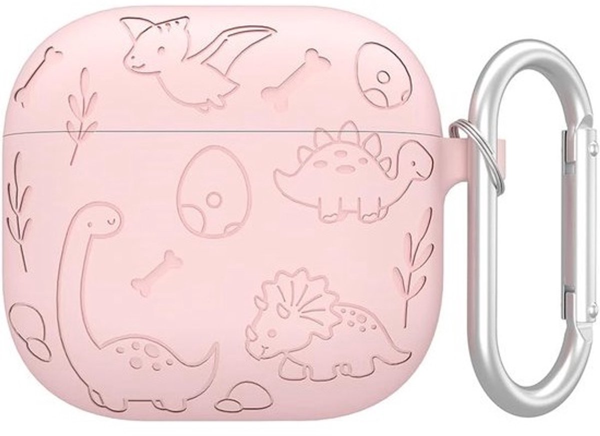 Beschermhoes voor oortjes - Cover voor oplaadcase - Voor dagelijks gebruik - Schokbestendig ontwerp - 6.4 x 2.5 x 5 cm - Roze