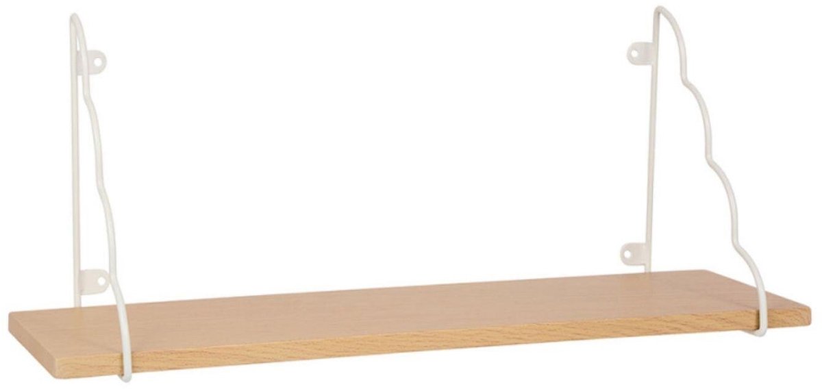 Ostaria Wandplank Jade - hout - bruin/wit - 50 cm - boekenplank - hangplank