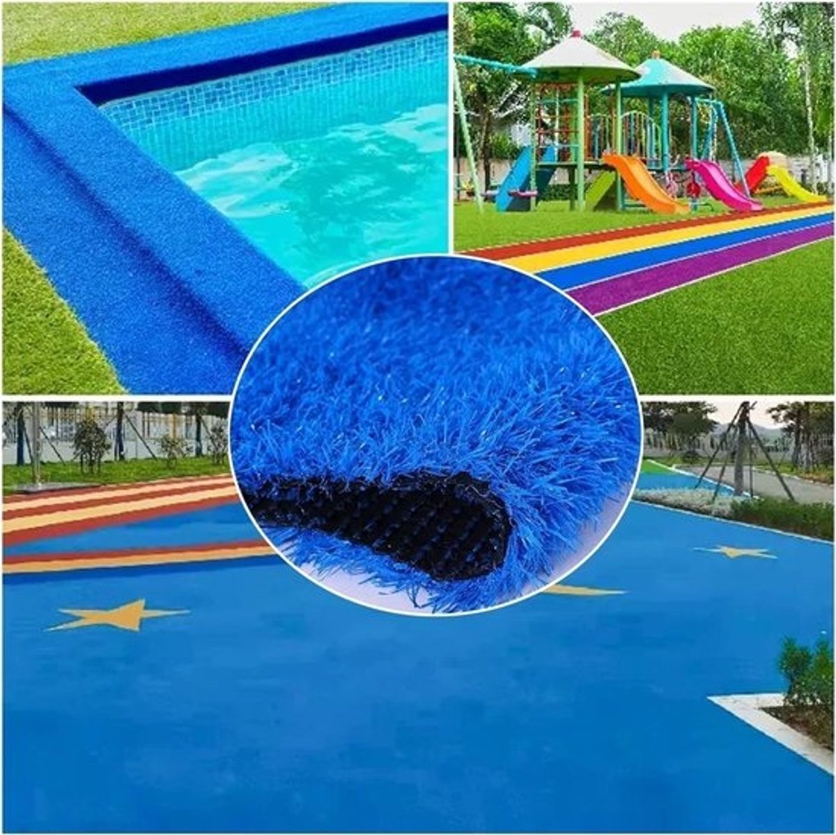 Kunstgrasmat - Synthetisch gazon - Voor balkon en tuin - Rubberen antisliponderkant - 50 x 200 cm - Groen