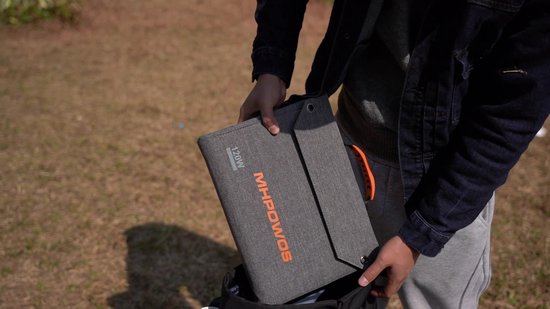 MHPOWOS 120W Vouwbaar Zonnepaneel, Monokristallijn ETFE Zonneoplader met USB-A/USB-C/DC Uitgang, IP67 Waterbestendig, Draagbaar Zonnepaneel voor Camping, Camper, Tuin en Noodstroomvoorziening