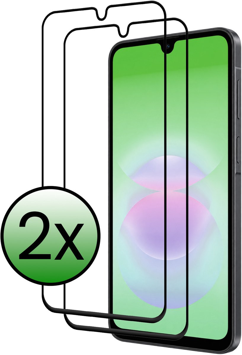 Screenprotector - 2 Stuks Geschikt voor Samsung Galaxy A18 - Full Cover - Beschermglas - Gehard Glas - Tempered Glass - Screen Protector