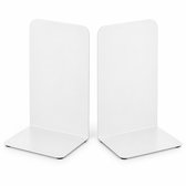 Hauskraft - Boekensteun Metaal - Set van 2 - 19,5 cm Hoog - Wit