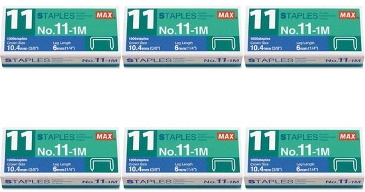 Mini-nietjes - Kantoorbenodigdheden - Voor documenten ordenen - Stevige verbinding - No. 11 3/8