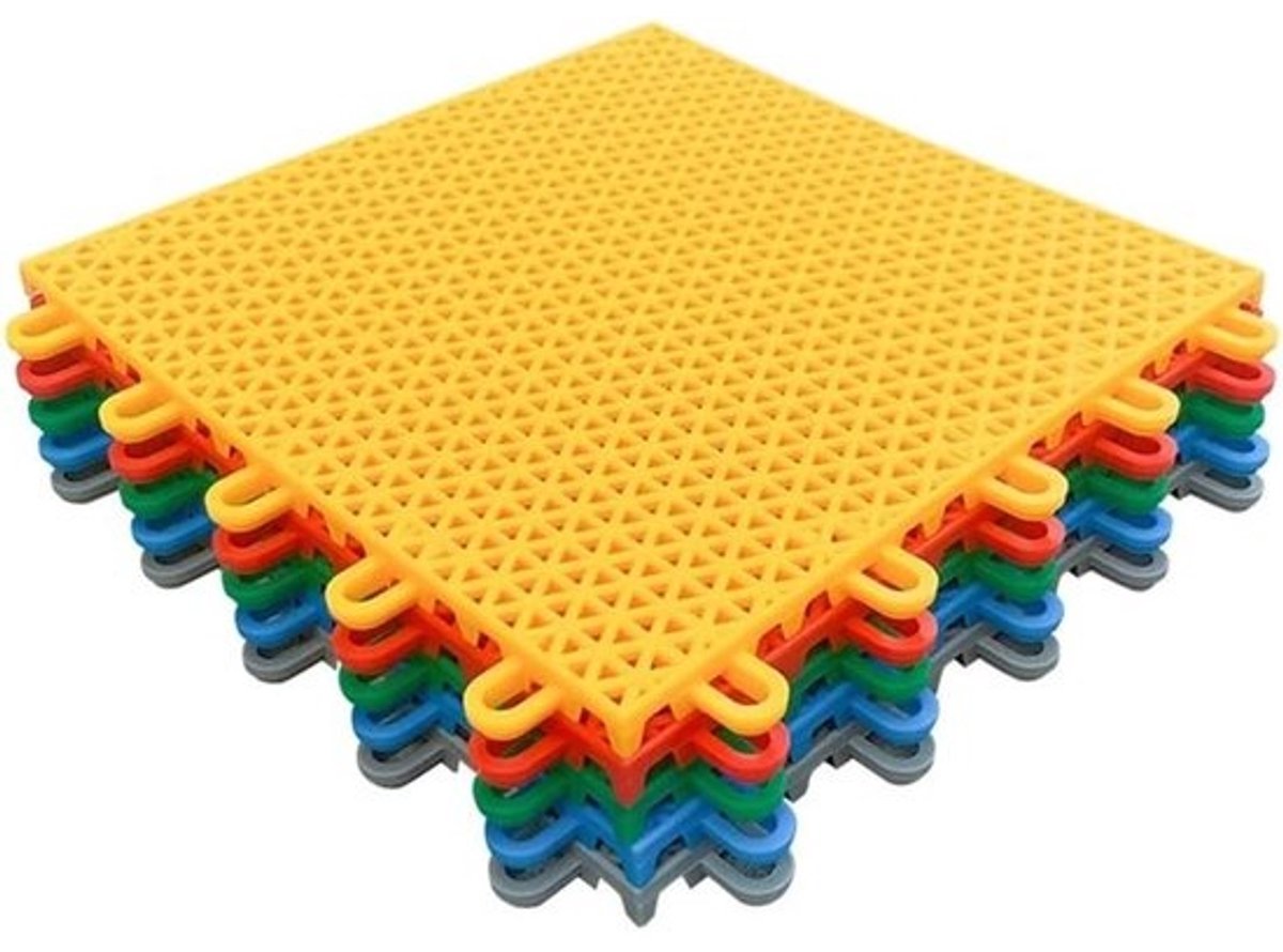 Modulaire vloertegels - In elkaar grijpende tegels - Voor binnen en buiten - Snelle waterafvoer - 25 x 25 cm