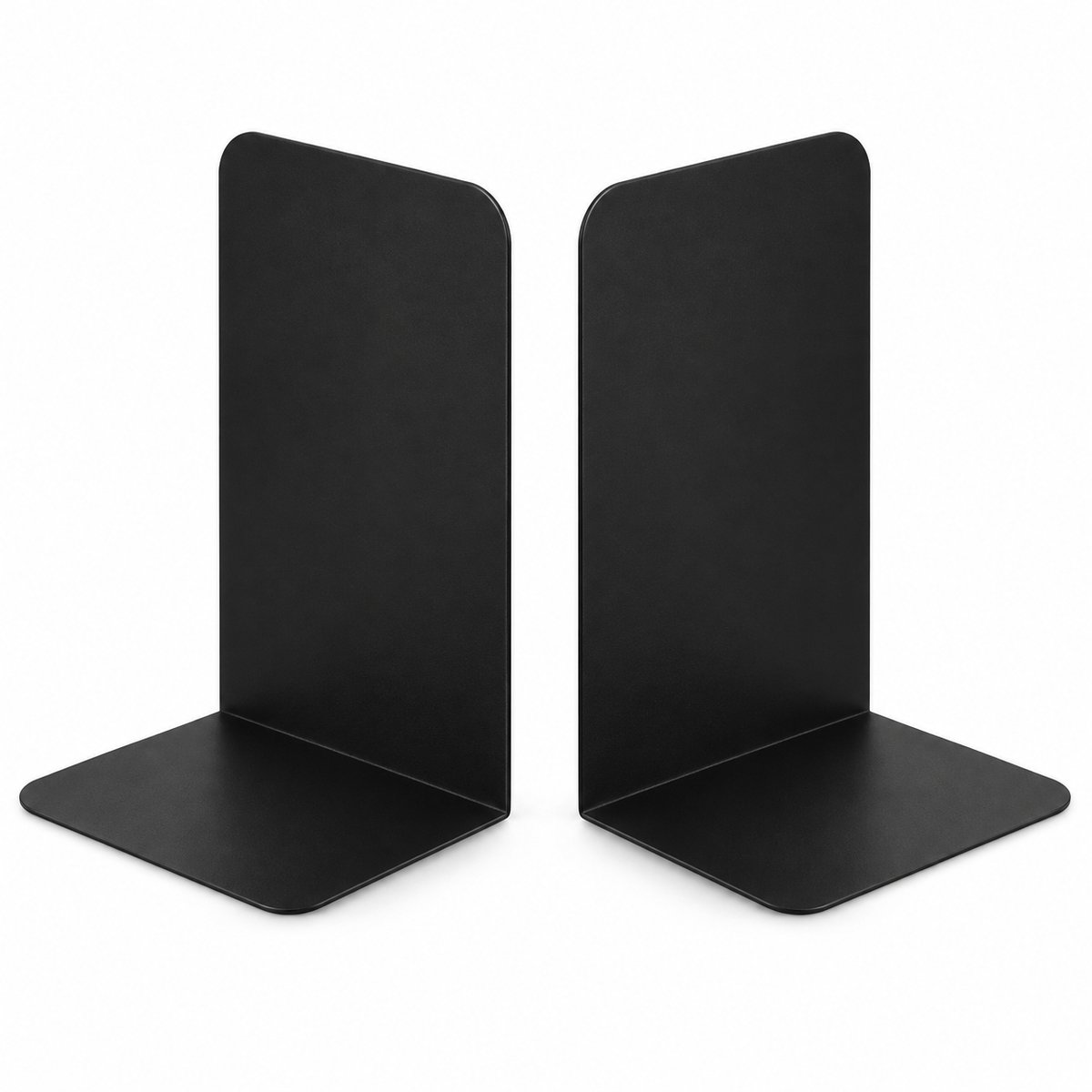 Hauskraft - Boekensteun Set - 2 Metalen Boekensteunen - 19,5 cm - Zwart