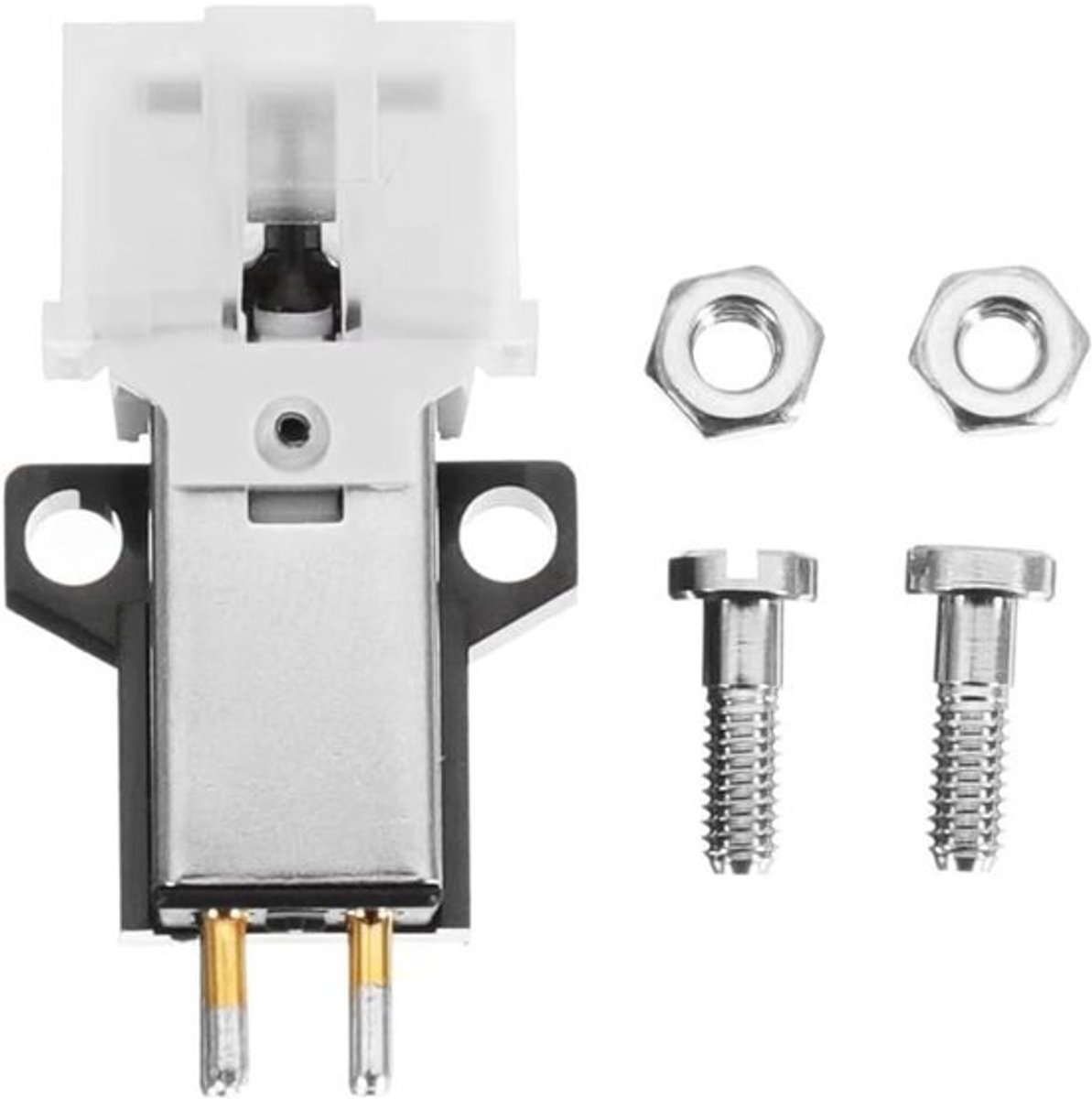 Draaitafelnaald - Fonograafcartridgestylus - Voor vinyl luisteren - Geoptimaliseerde trackingkracht - 3 x 2 x 2 cm - Wit zwart